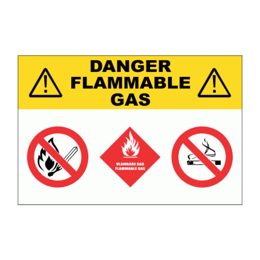 Flammable Gas Warning Sign